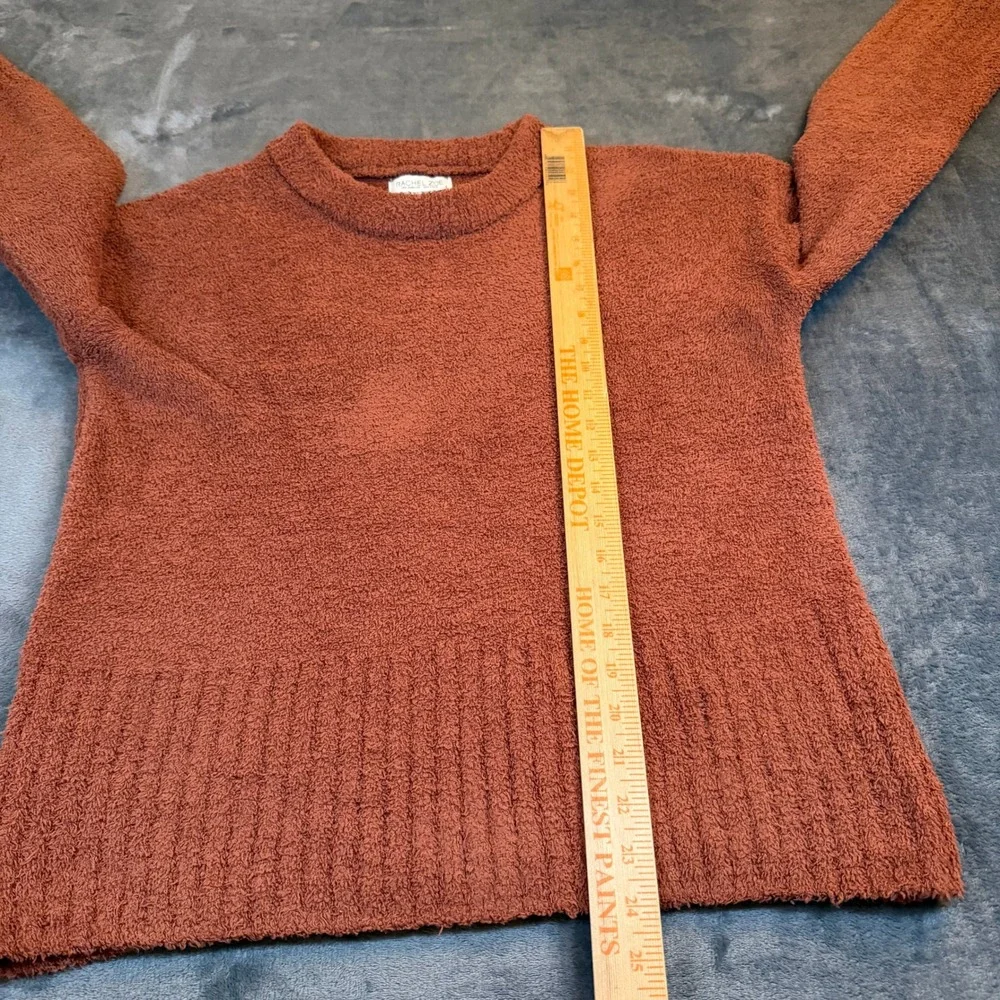 Rachel Zoe Boucle Knit Sweater Womens Small Rust Orange‎ Crewneck Relaxed Fit